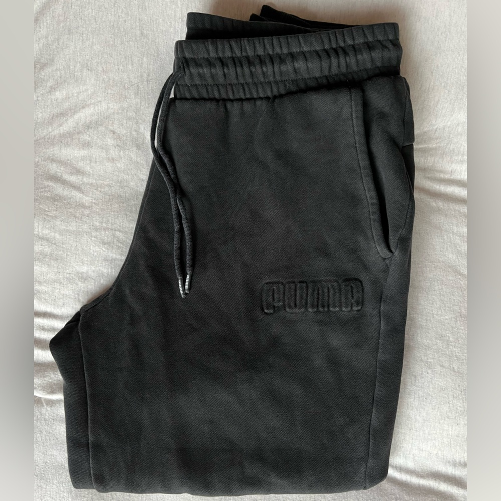 Puma L Men's Charcoal Joggers - Picture 2 of 14